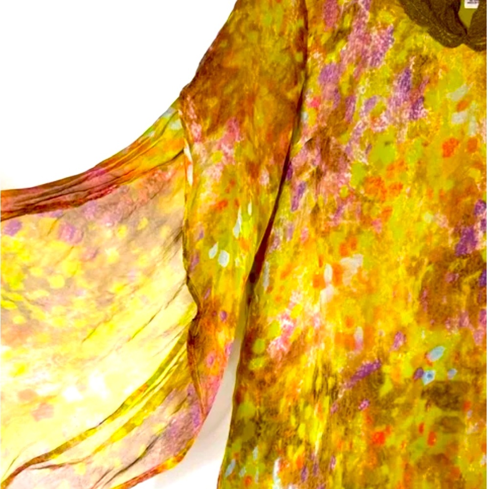 SUNDANCE: Silk Spring Moss Blouse